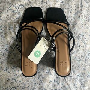 a new day Black Strappy Heels